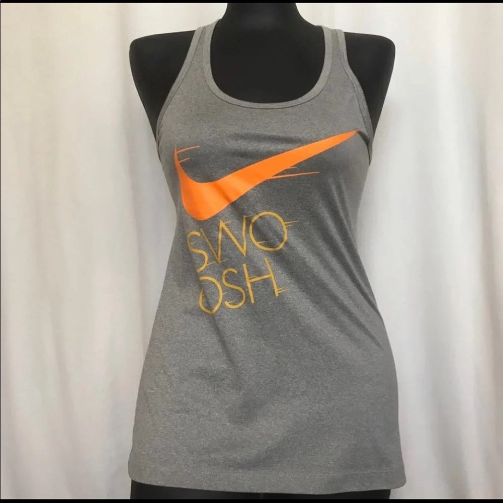 Nike swoosh gray racerback Workout tank